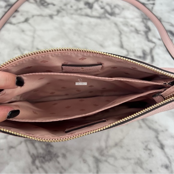 Kate Spade Leila Triple Gusset Crossbody In Rose Smoke - Picture 8 of 11